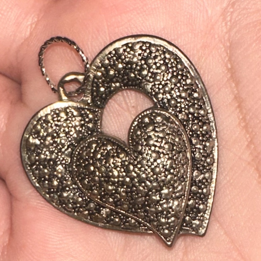 Large sterling heart pendant!!